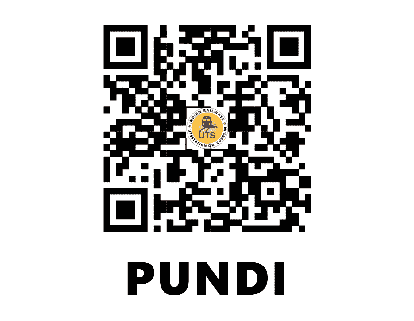 UTS QR Code for PUNDI - PUN (EO - ANDHRA PRADESH)